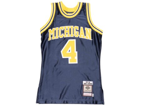 Mitchell & Ness NCAA Michigan 1991 Chris Webber Road Jersey Online now