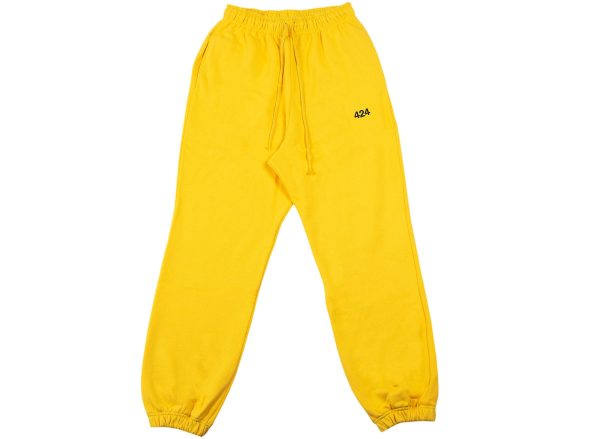 424 Logo Sweatpants in Yellow Discount