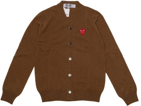 Comme des Garçons Play Double Heart Cardigan For Cheap