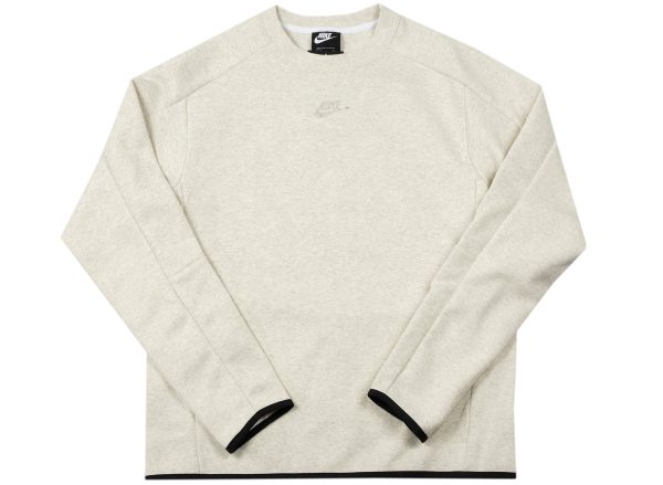 Nike Sportswear Tech Fleece Fleece Crewneck in White Online now